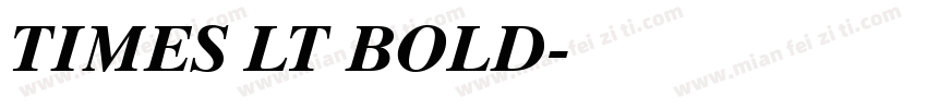 TIMES LT BOLD字体转换